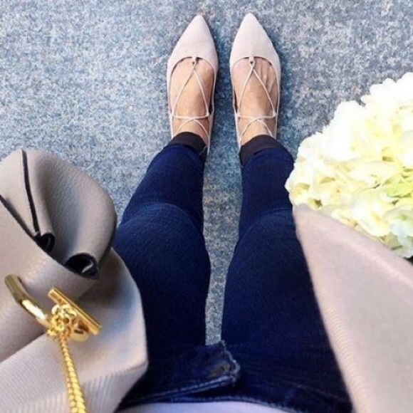 STEVE MADDEN Lace Up Le Crew Ballet Pointy Flat - Picture 11 of 11